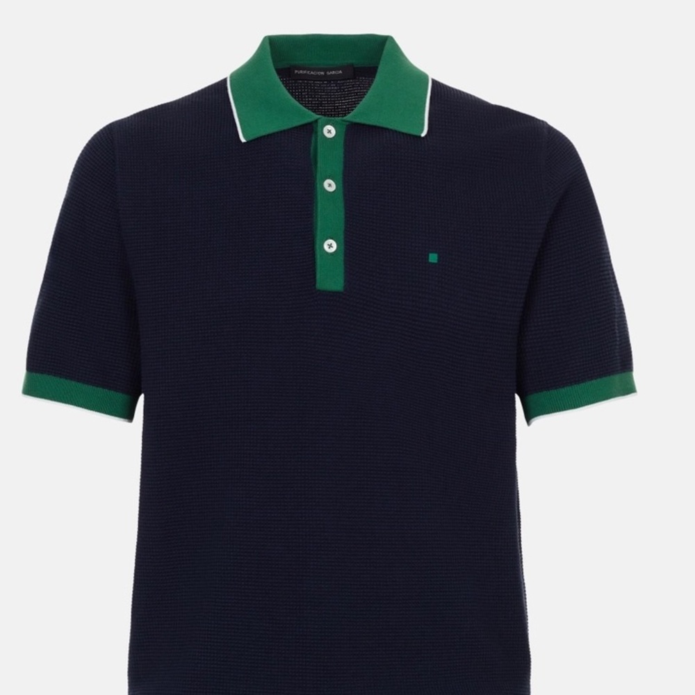 Classic Navy and Green Polo Shirt